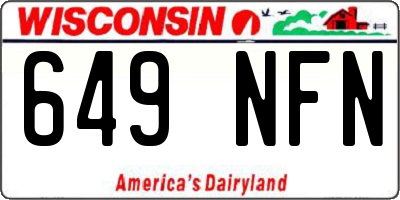 WI license plate 649NFN