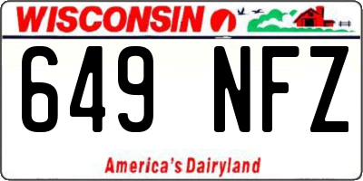 WI license plate 649NFZ