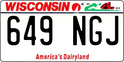 WI license plate 649NGJ