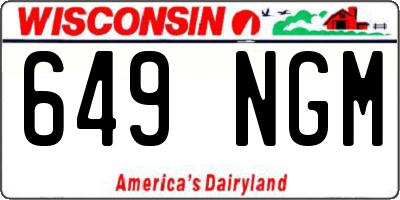 WI license plate 649NGM