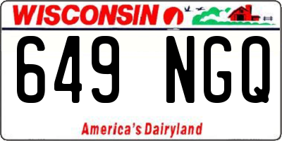 WI license plate 649NGQ