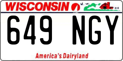 WI license plate 649NGY
