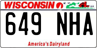 WI license plate 649NHA