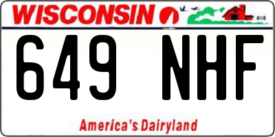 WI license plate 649NHF