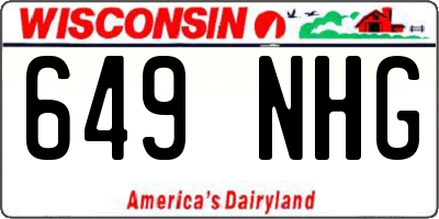WI license plate 649NHG