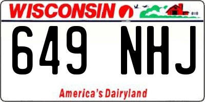 WI license plate 649NHJ