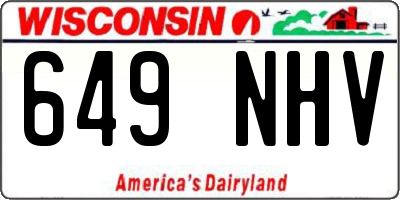 WI license plate 649NHV
