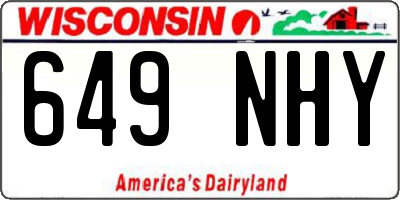 WI license plate 649NHY
