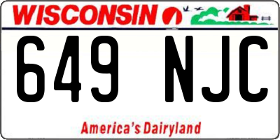 WI license plate 649NJC