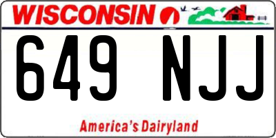WI license plate 649NJJ