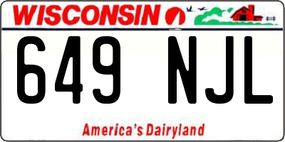 WI license plate 649NJL