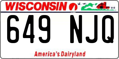 WI license plate 649NJQ