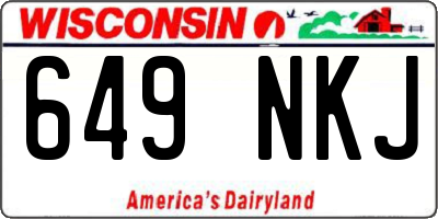 WI license plate 649NKJ