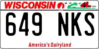 WI license plate 649NKS