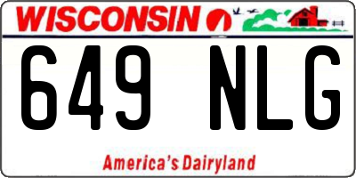 WI license plate 649NLG