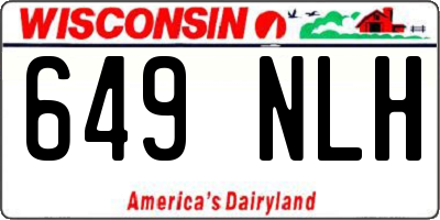WI license plate 649NLH