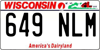 WI license plate 649NLM