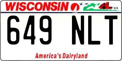 WI license plate 649NLT