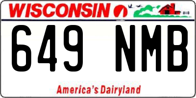WI license plate 649NMB