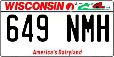 WI license plate 649NMH