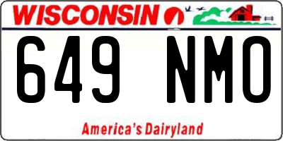 WI license plate 649NMO