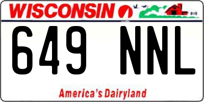 WI license plate 649NNL