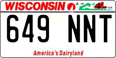 WI license plate 649NNT