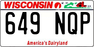 WI license plate 649NQP