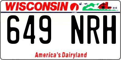 WI license plate 649NRH