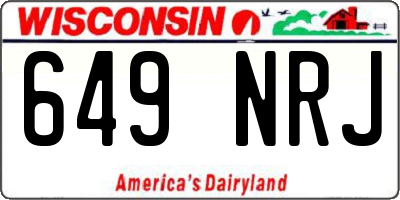 WI license plate 649NRJ