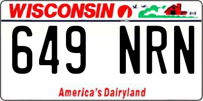 WI license plate 649NRN