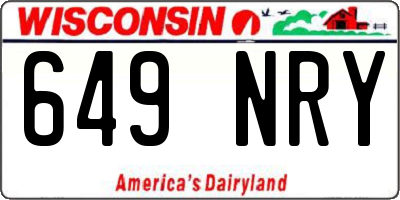 WI license plate 649NRY