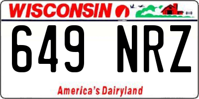 WI license plate 649NRZ