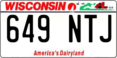 WI license plate 649NTJ