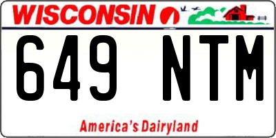 WI license plate 649NTM