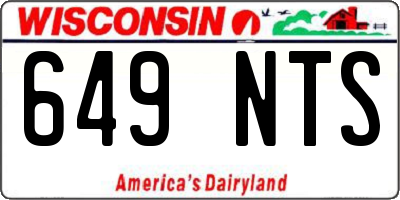 WI license plate 649NTS