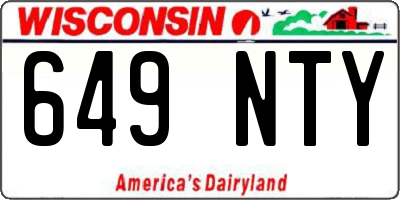 WI license plate 649NTY