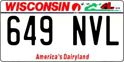 WI license plate 649NVL