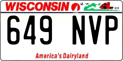 WI license plate 649NVP