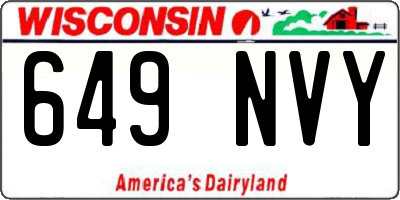 WI license plate 649NVY