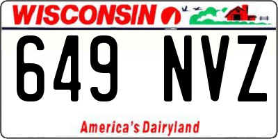 WI license plate 649NVZ