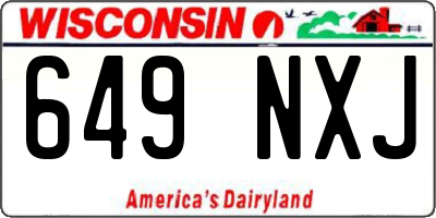WI license plate 649NXJ