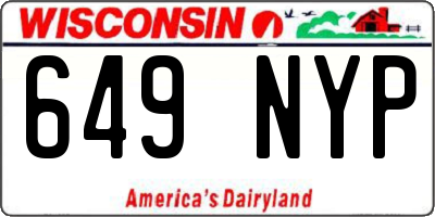 WI license plate 649NYP