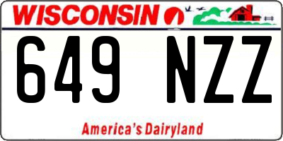 WI license plate 649NZZ