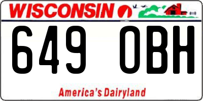 WI license plate 649OBH