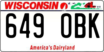 WI license plate 649OBK