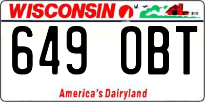 WI license plate 649OBT
