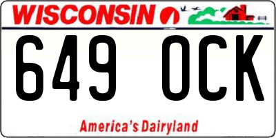 WI license plate 649OCK
