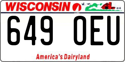 WI license plate 649OEU