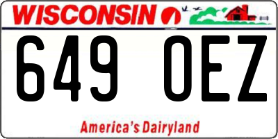 WI license plate 649OEZ
